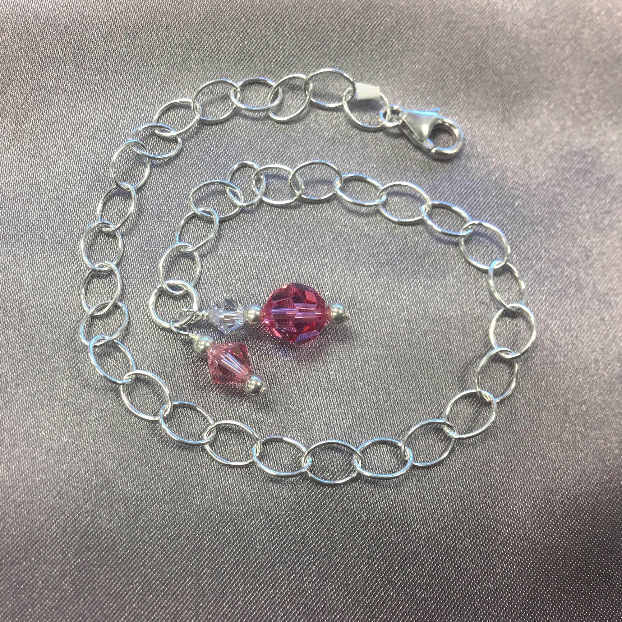 925 Sterling Silver Austrian Crystal Ankle Bracelet for Women - Elegant Foot Chain Anklet for Parties, Weddings & Everyday Wear