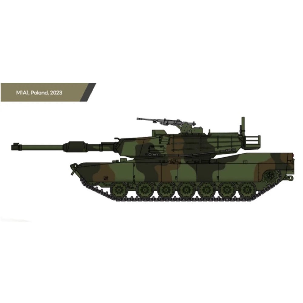 1/72 Scale USMC M1A1 Abrams Tank Model Kit - Academy 13430 - Perfect for Military Collectors, Model Builders & History Enthusiasts - Display, Gifts or Wargaming Scenarios