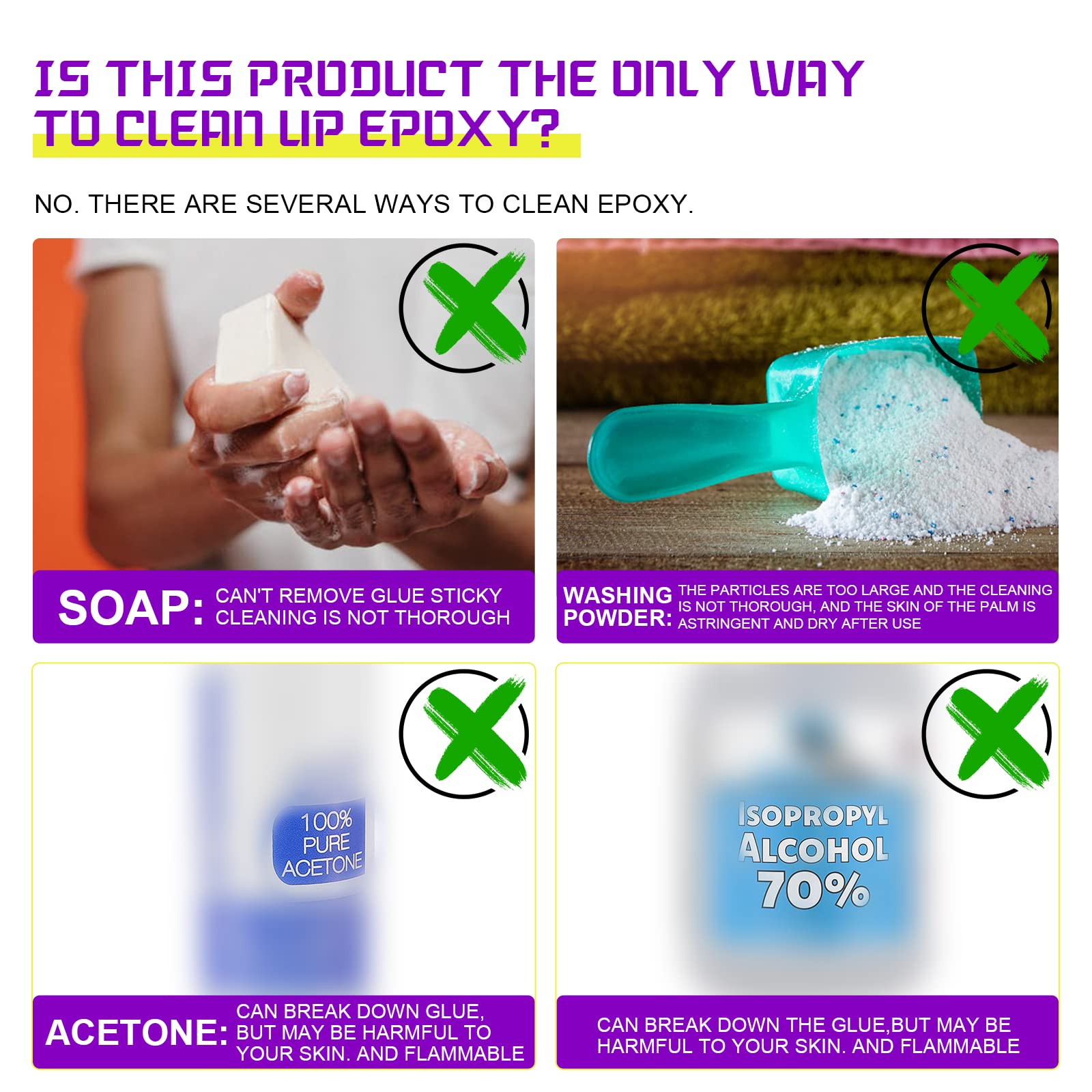 Puduo Resin Cleaner & Water Softener - Epoxy & UV Resin Remover Tool for Molds, 8oz & 32oz Hand Scrub Soap - Perfect for DIY Resin Art, Jewelry Making & Craft Cleaning