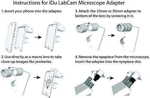 LabCam Microscope Adapter for iPhone Xs Max - Universal Smartphone Microscope Lens Attachment for Science, Education & Hobby Use - Perfect for Classroom, Lab & Outdoor Exploration