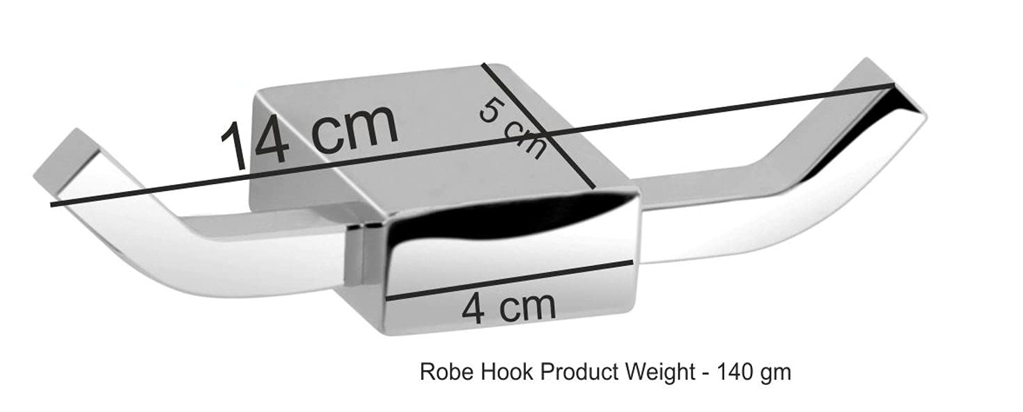 Premium 304 Stainless Steel Robe Hook - Chrome Finish Anti-Rust Coat & Towel Hanger for Bathroom & Bedroom Organization - Perfect for Hanging Robes, Coats, Towels & Clothes in Home, Hotel & Spa