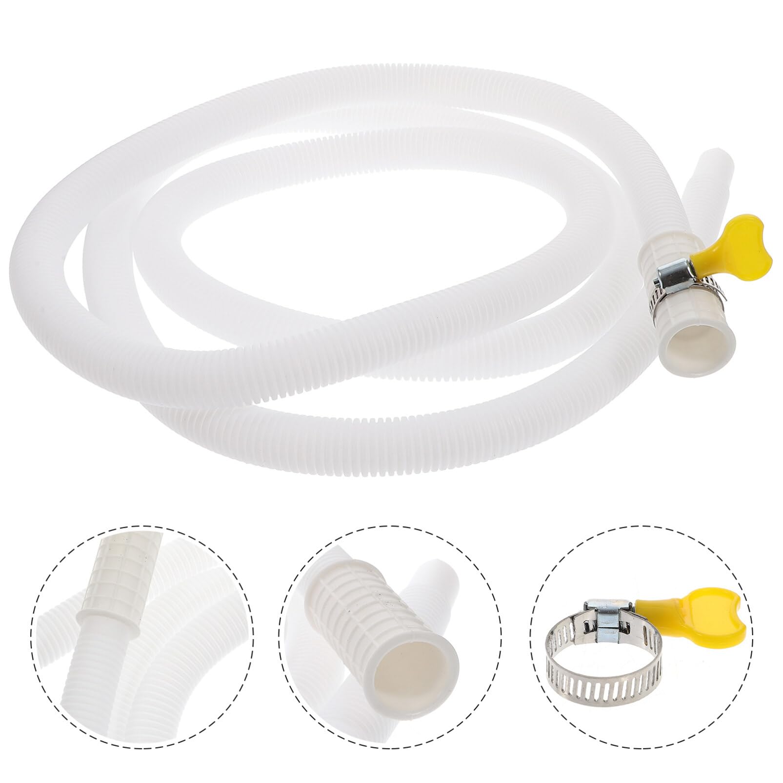 Portable Washing Machine Drain Hose Extension - Flexible AC Drain Tube for Washer Water Inlet & Outlet - Perfect for Laundry Rooms, RVs, and Apartments