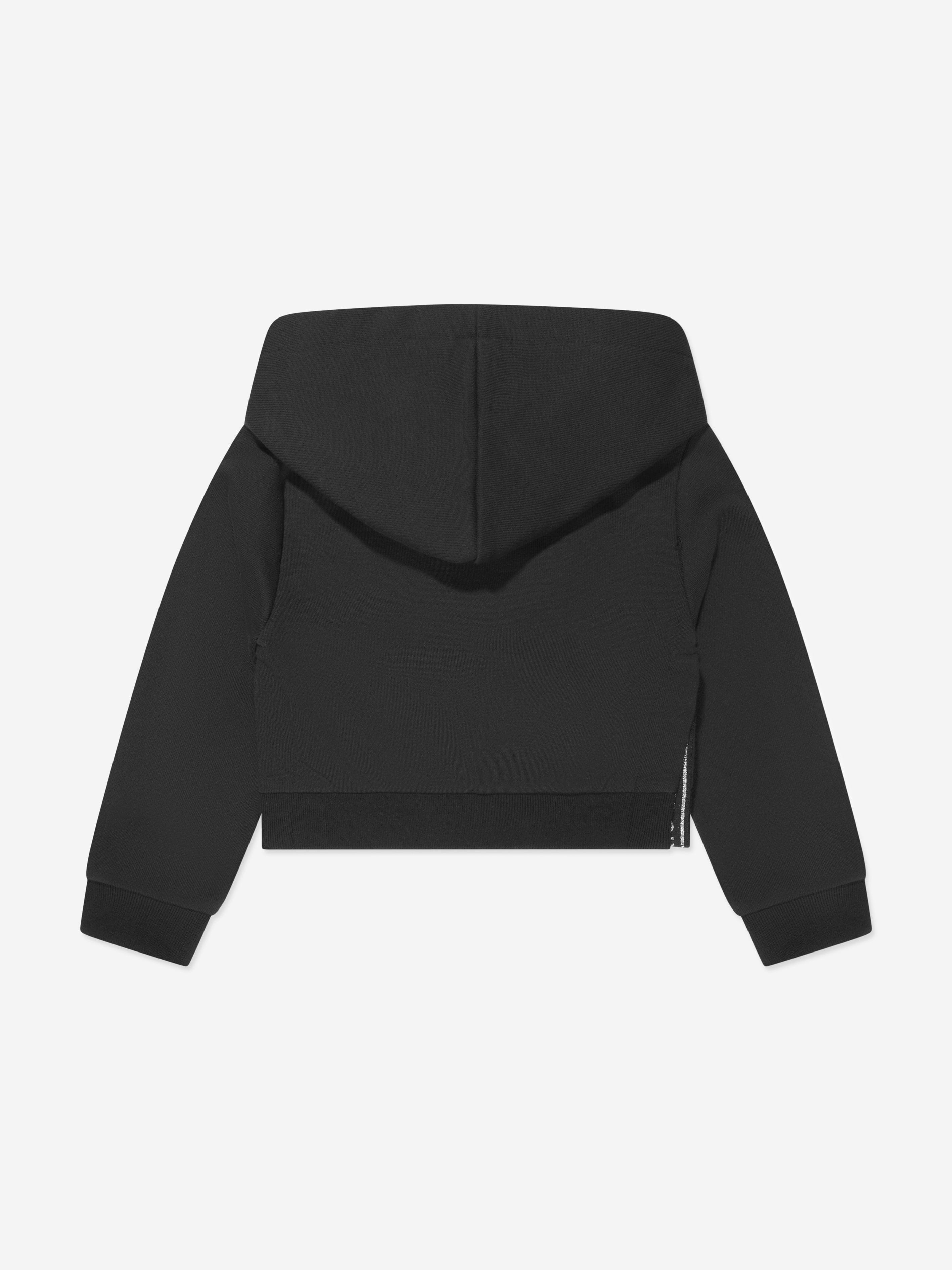 Balmain Girls Logo Hoodie - Black Cotton Pullover Sweatshirt for Teens | Casual Streetwear & School Outfit