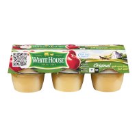 Organic White House Original Applesauce - 6 Pack (6x4oz) | Unsweetened, No Sugar Added | Healthy Snack for Kids, Lunch Boxes & Baking
