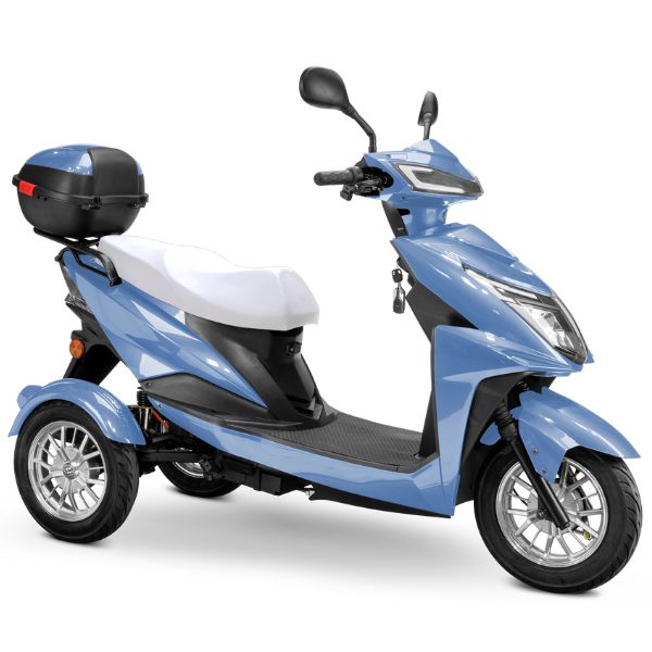 Premium Full-Size 3-Wheel Mobility Scooter for Adults - Lightweight & Foldable Electric Wheelchair with Comfortable Seat - Ideal for Shopping, Travel & Outdoor Activities