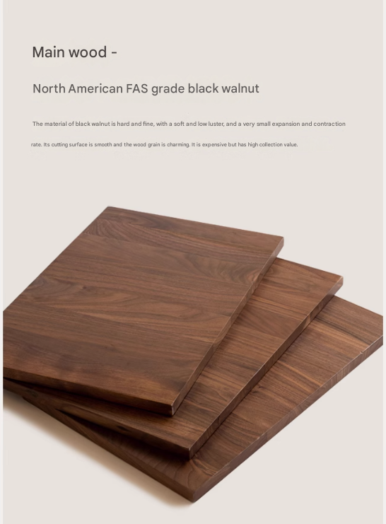 Solid Black Walnut Wood Rocking Coffee Table - Handcrafted Rustic Living Room Furniture for Cozy Home Decor