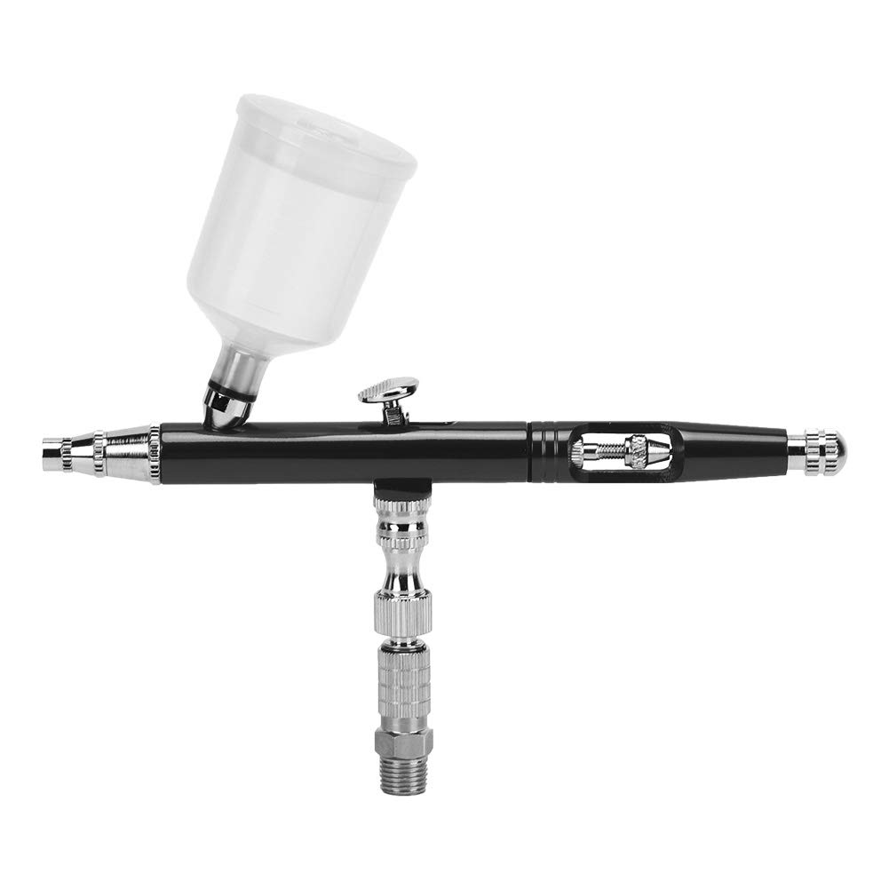 Professional Double Action Airbrush Spray Gun for Painting - Ideal for Advertising, Art, Model Making & DIY Projects (Black)
