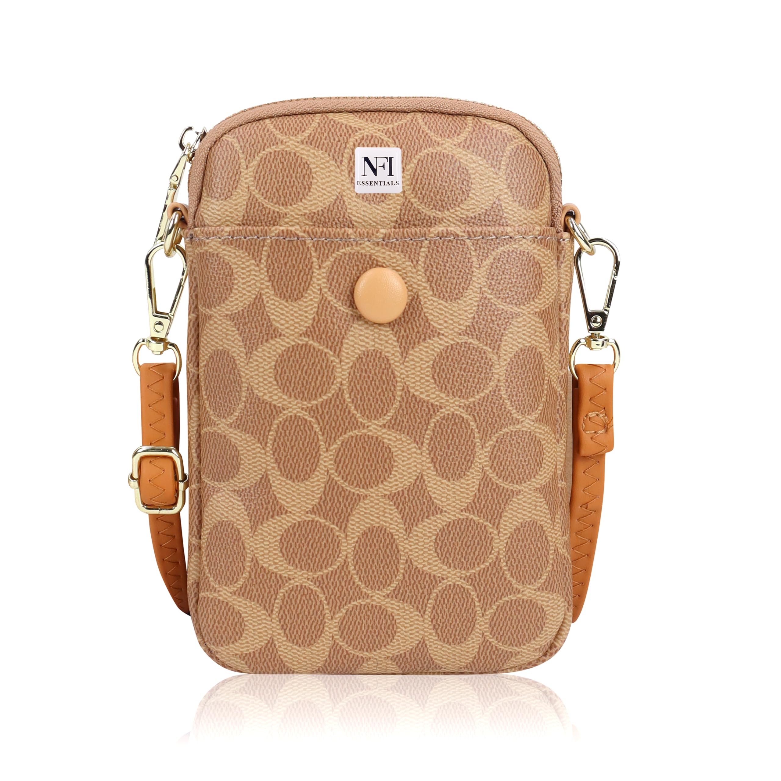 NFI Essentials Women's Crossbody Phone Holder Bag - Small Wallet Purse with Pocket, Clutch & Sling Strap - Perfect for Everyday Use, Travel, Shopping & Hands-Free Convenience