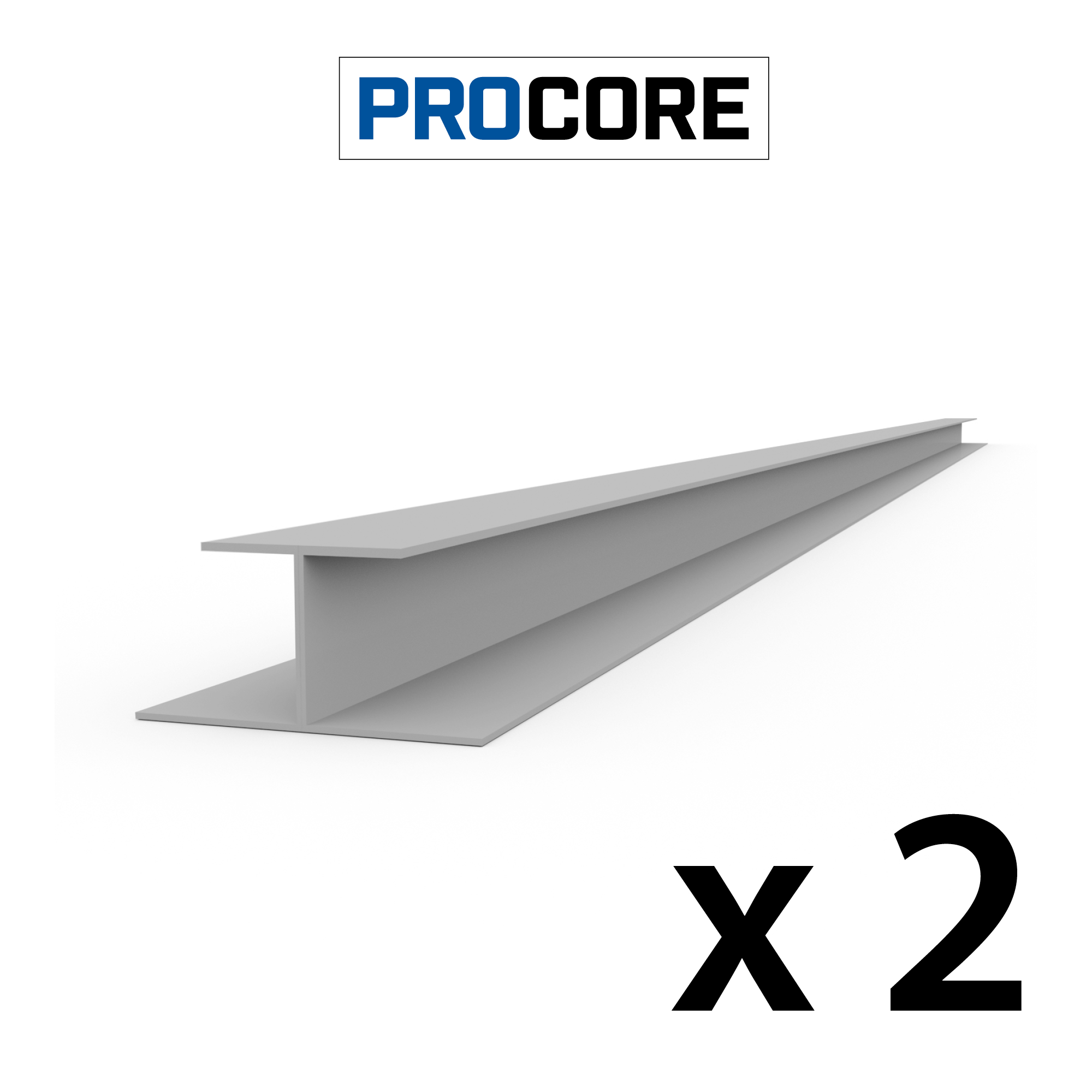 8 ft. PROCORE PVC H Trim Pack - Durable PVC Trim for Home Improvement & Construction Projects - Perfect for Window, Door & Wall Trim Installation