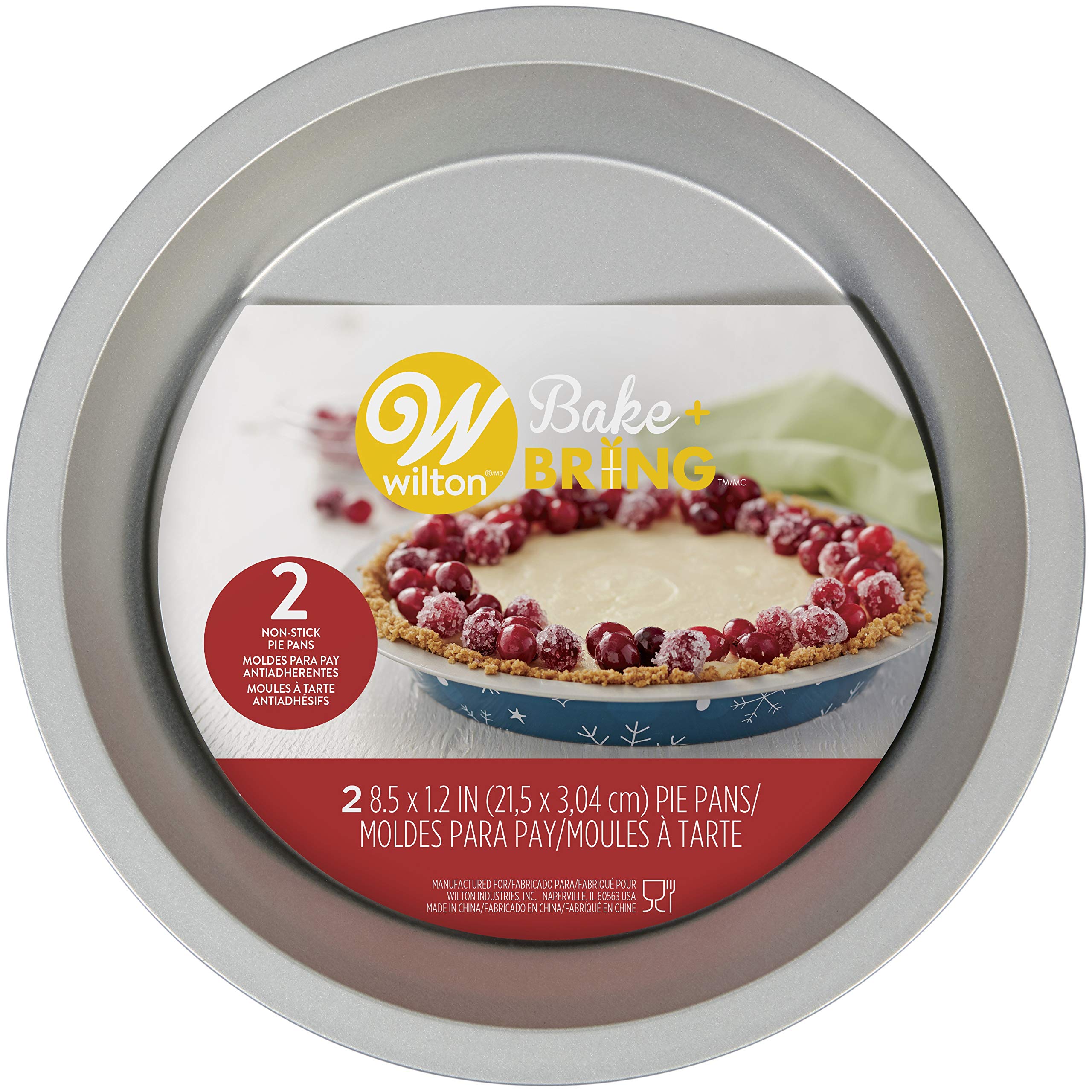 Snowflake Pie Pan Set - Non-Stick Baking Dish for Pies, Tarts & Desserts - Perfect for Holiday Baking, Christmas & Thanksgiving