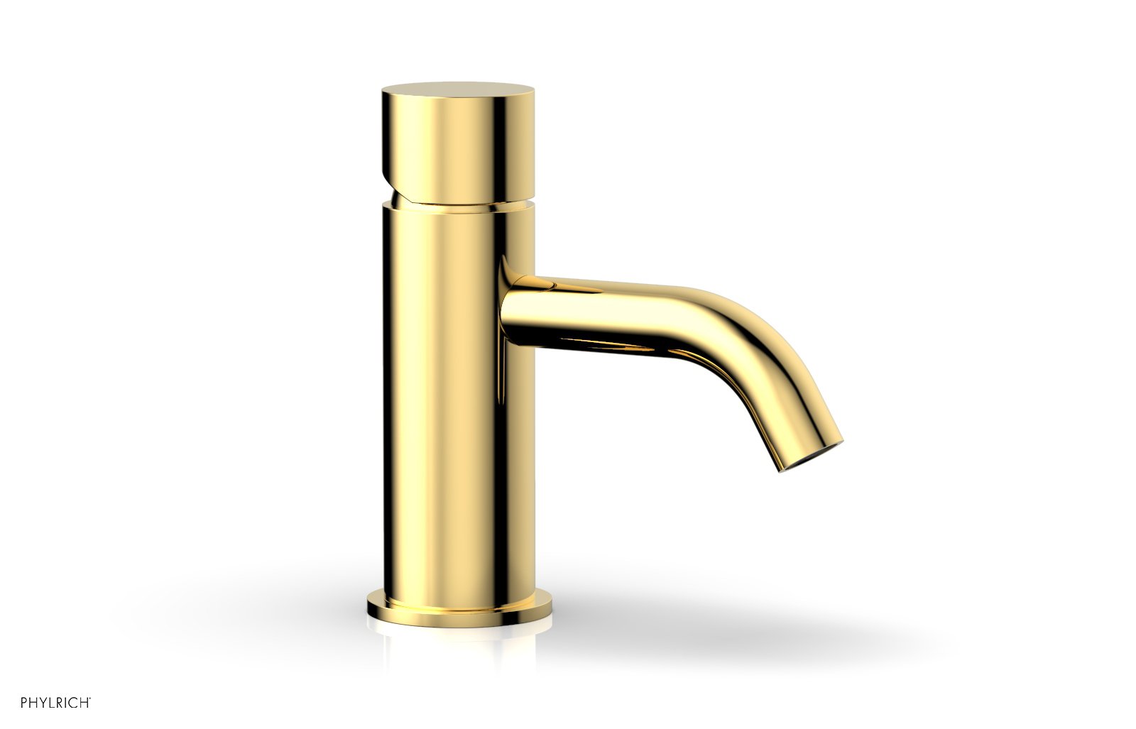 BASIC II Single Hole Bathroom Faucet with Smooth Handle - Modern Waterfall Spout Design for Sink Vanity, Perfect for Home, Hotel, and Office Restroom Renovation