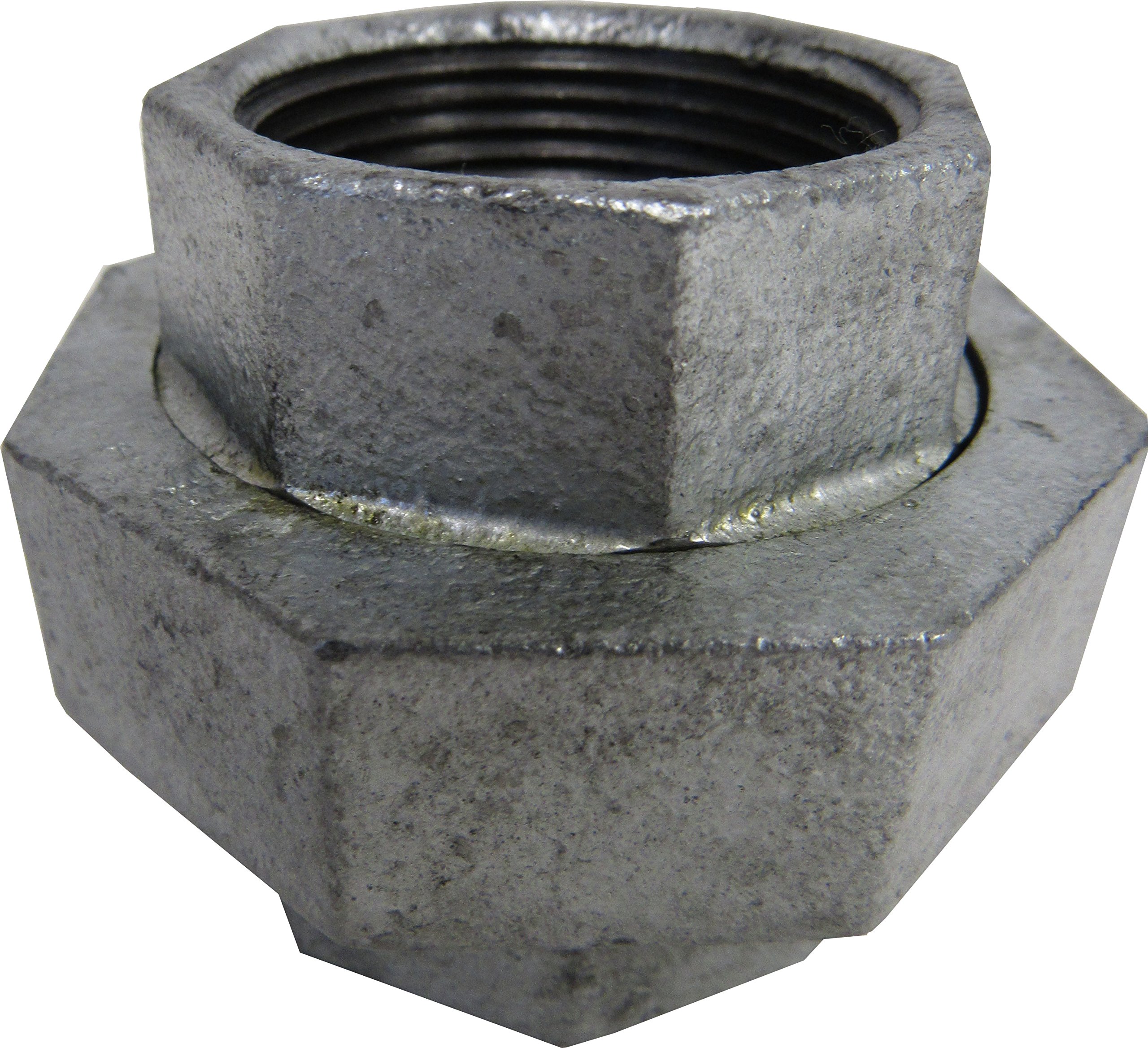 4 Inch Galvanized Malleable Iron Union Pipe Fitting - 150# Pressure Rating - For Plumbing, HVAC, and Industrial Pipe Connections