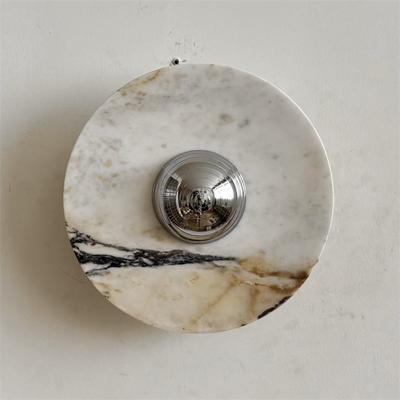 Calacatta Marble Wall Sconce Light - Modern Gold Finish Bathroom Vanity Lighting for Bedroom, Hallway & Living Room Decor