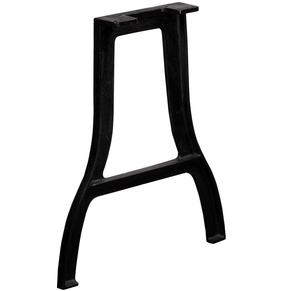 vidaXL 2-Pack A-Frame Dining Table Legs - Heavy Duty Cast Iron Table Legs for Side Tables, End Tables, Desks & Console Furniture - Perfect for Home Office, Restaurant & Dining Room Decor