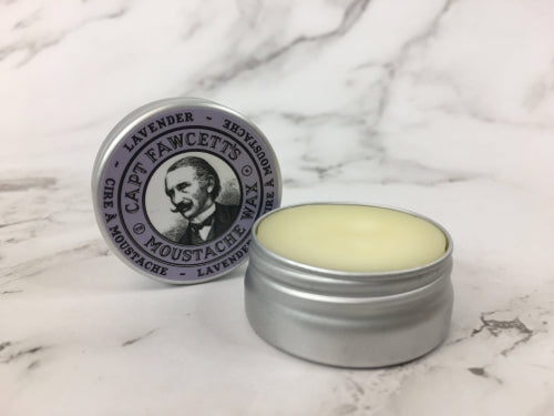 Captain Fawcett's Premium Lavender Moustache Wax - 15ml (0.5oz) Natural Beard Styling & Grooming for Men - Perfect for Daily Use, Special Occasions & Gifts