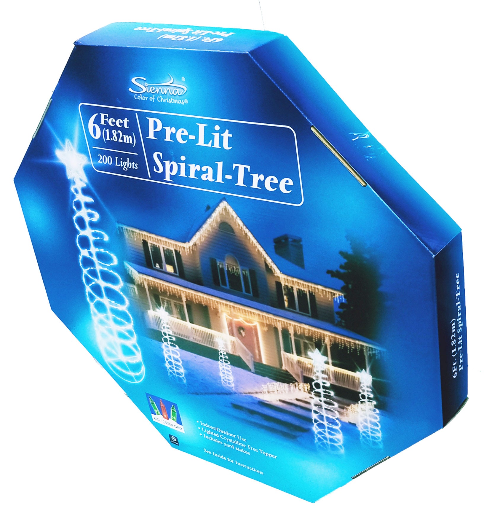 6 Ft Pre-Lit Spiral Christmas Tree with Warm White LED Lights - Perfect for Indoor Holiday Decor, Living Room, and Office Festive Display