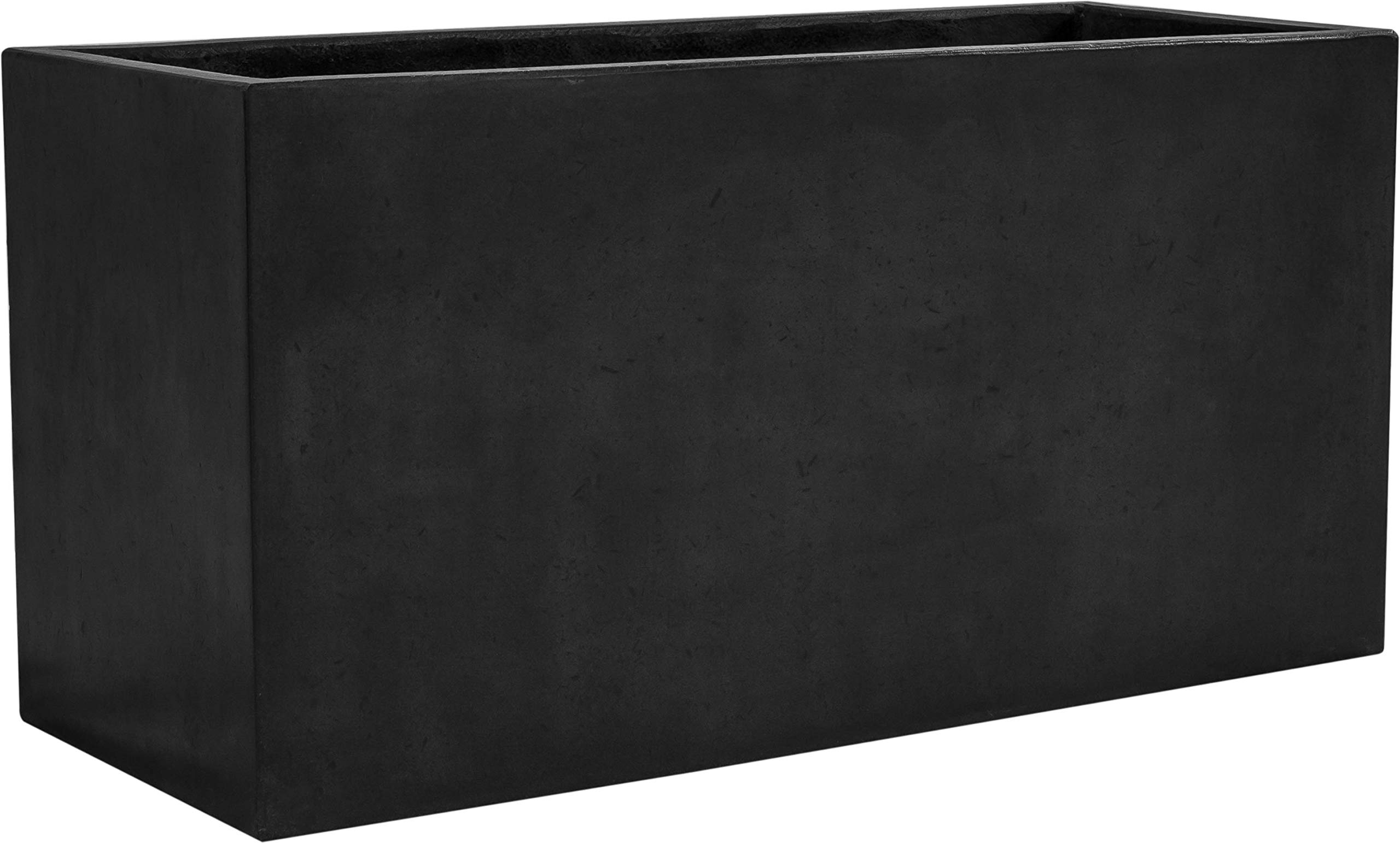 Moe's Home Collection Primrose 16 Inch H Concrete Planter in Lava Gray - Modern Indoor Outdoor Flower Pot for Garden, Patio, and Home Decor