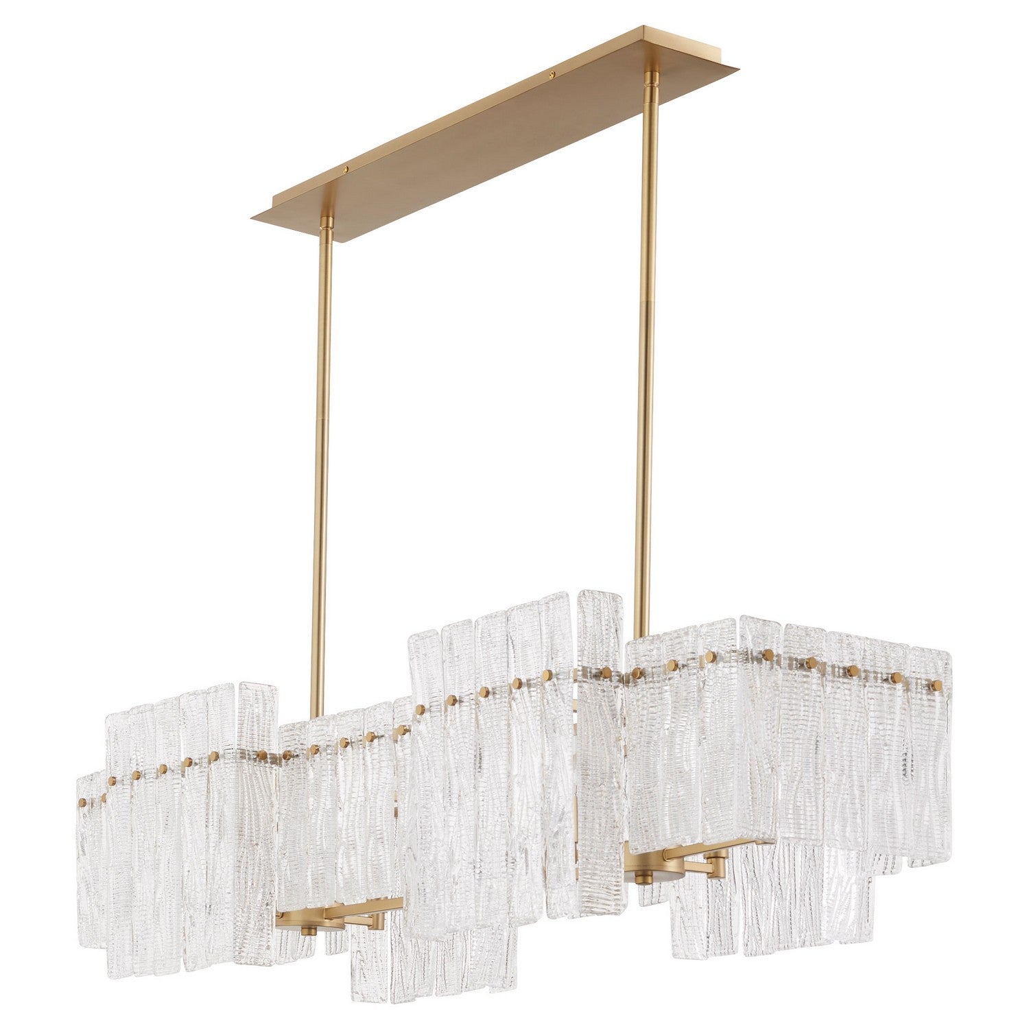 Cyan Design 11632 Othello 8-Light Linear Chandelier in Aged Brass - Elegant Dining Room & Entryway Lighting Fixture