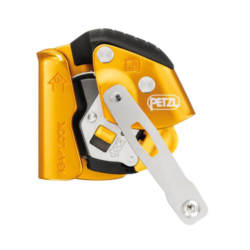 Petzl ASAP Lock Mobile Fall Arrester with Locking Function - Rock Climbing, Construction Safety & Rope Access Gear for Professional Use