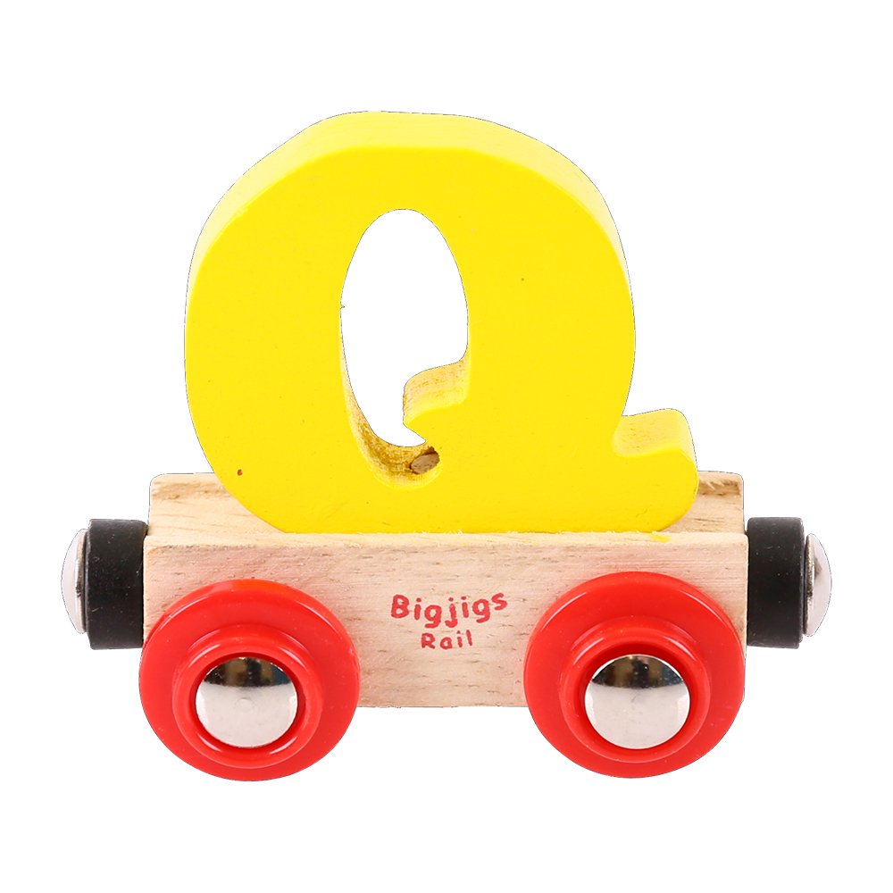 Bigjigs Toys Wooden Train Set - Q Carriage for Kids | Perfect for Imaginative Play & Train Track Layouts