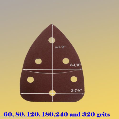 60 Grit Hook & Loop Sandpaper Assortment - 60X Mouse Detail Sander Sanding Paper (5.5
