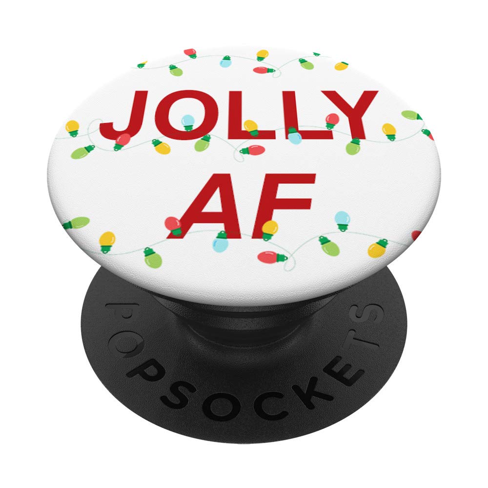 Jolly AF PopSocket Christmas Lights - Expandable Phone Grip & Stand for iPhone, Samsung - Festive Holiday Decor & Gift Idea for Christmas, Parties, and Everyday Use