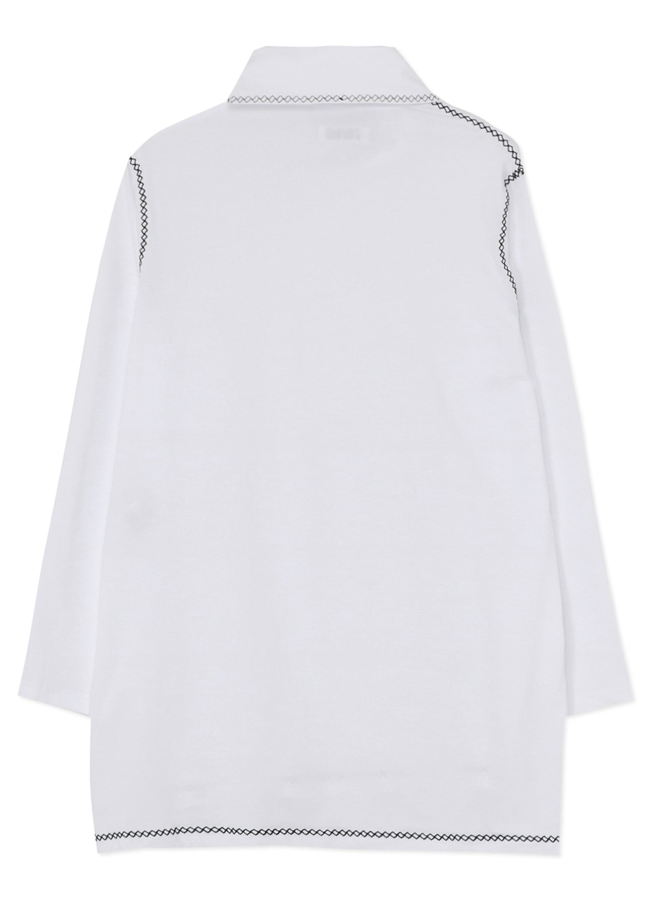 Stylish Cotton Jersey High Neck Long Sleeve T-Shirt with Geometric Stitches - Perfect for Casual Wear, Layering & Everyday Outfits