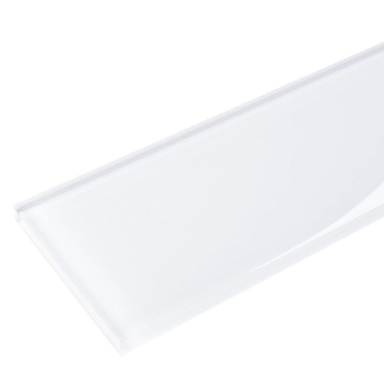 Premium 3x12 Extra White Glass Subway Tile - Classic Kitchen & Bathroom Backsplash for Modern Homes