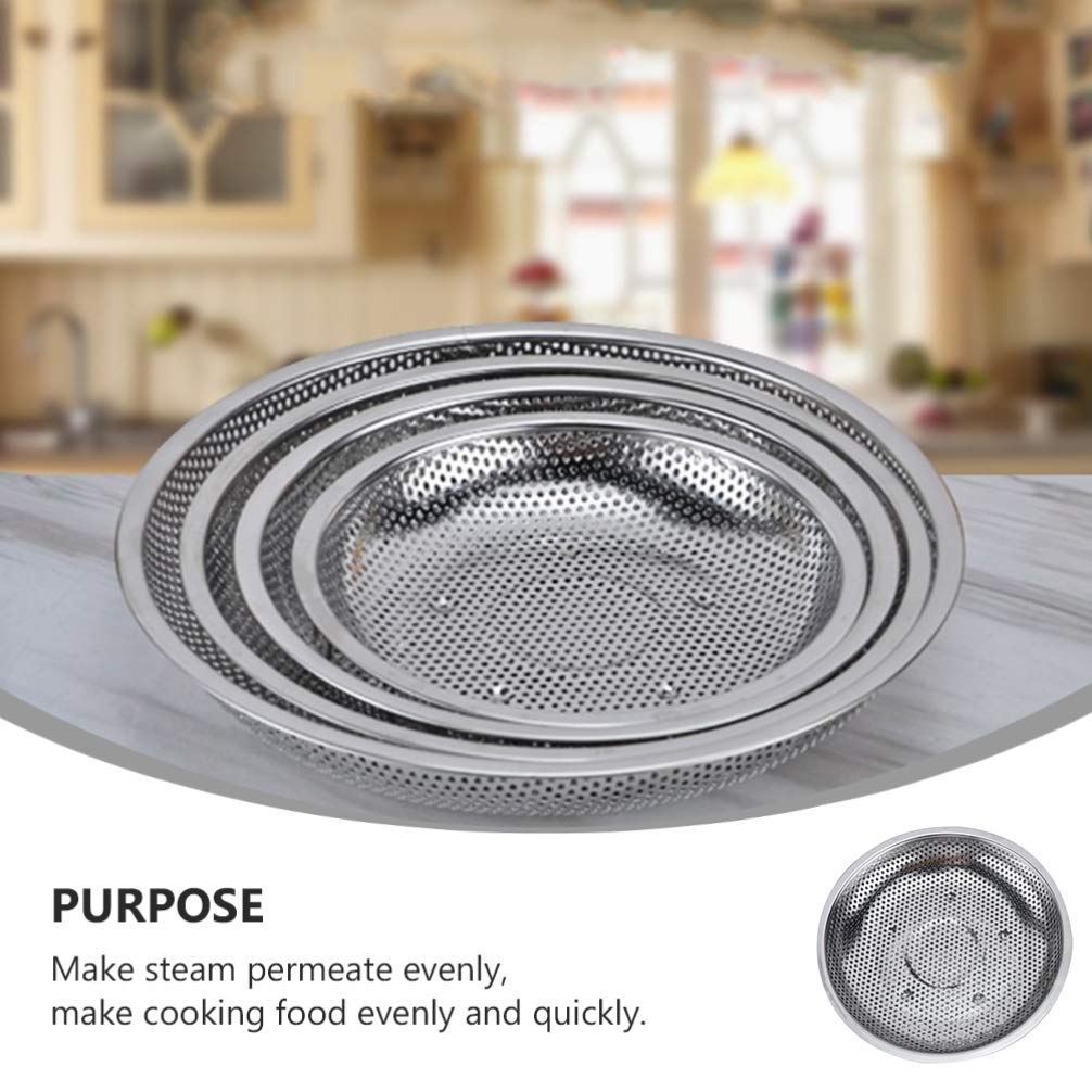 Premium Stainless Steel Food Steamer Basket – Multi-Purpose Dumpling & Fruit Steamer with Mesh Plate for Cooking, Draining & Steaming in Pots | Perfect for Healthy Meals, Meal Prep & Asian Cuisine