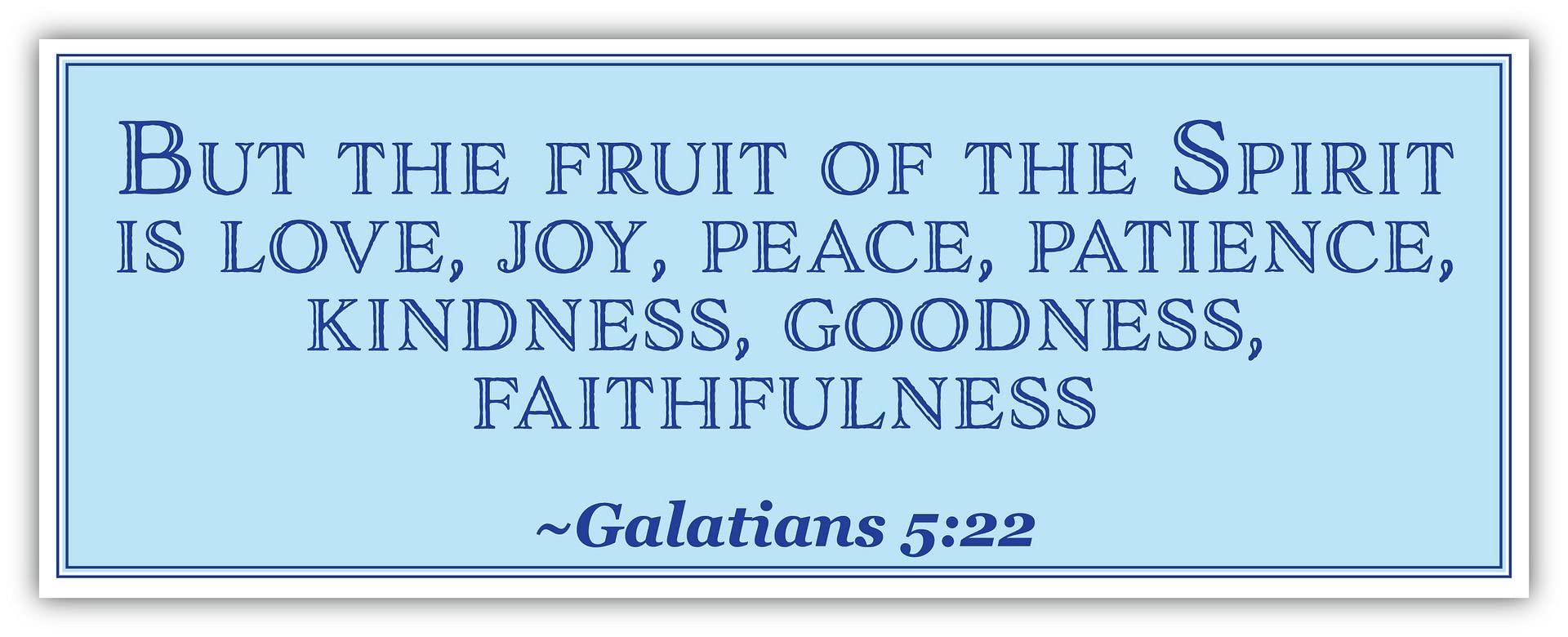 Galatians 5:22 Christian Car Decal - 3x8 Inch Bible Verse Sticker with 'Fruit of The Spirit is Love' - Perfect for Cars, Windows, Laptops & Gifts