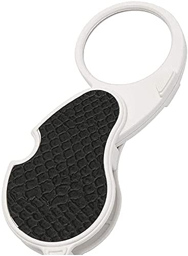 5X Mini Folding Handheld Magnifier with LED Light - HD Portable Reading Magnifying Glass for Medicine Bottles, Books & Small Print (54-85mm) - Perfect for Seniors, Hobbyists & Low Vision Assistance