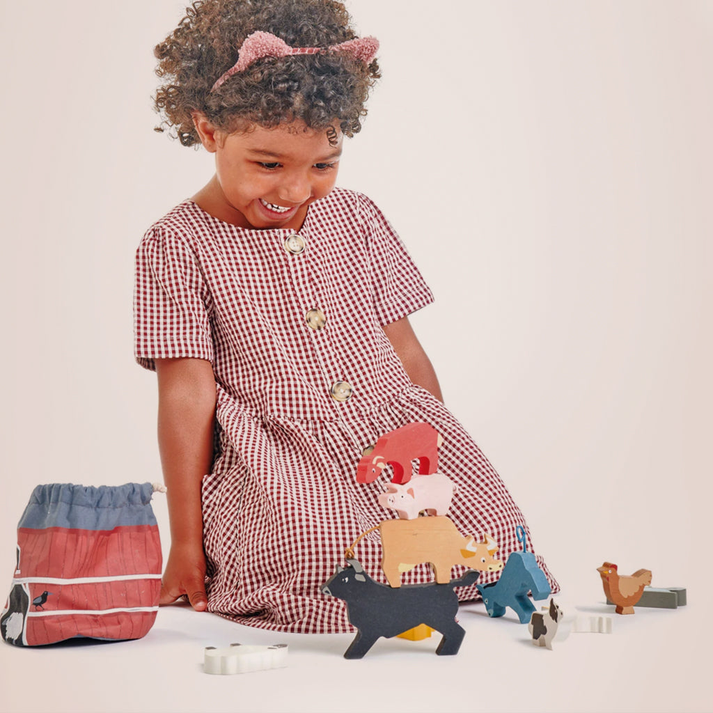 Stacking Farm Animal Toys for Toddlers - Educational Barnyard Playset for Kids - Perfect for Learning, Sorting & Imaginative Play