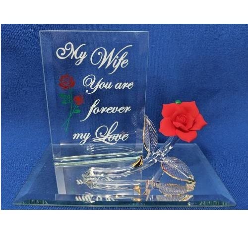 Forever My Love Glass Rose - 24K Gold Plated Eternal Rose in Glass Dome - Perfect for Anniversaries, Valentine's Day & Romantic Gifts