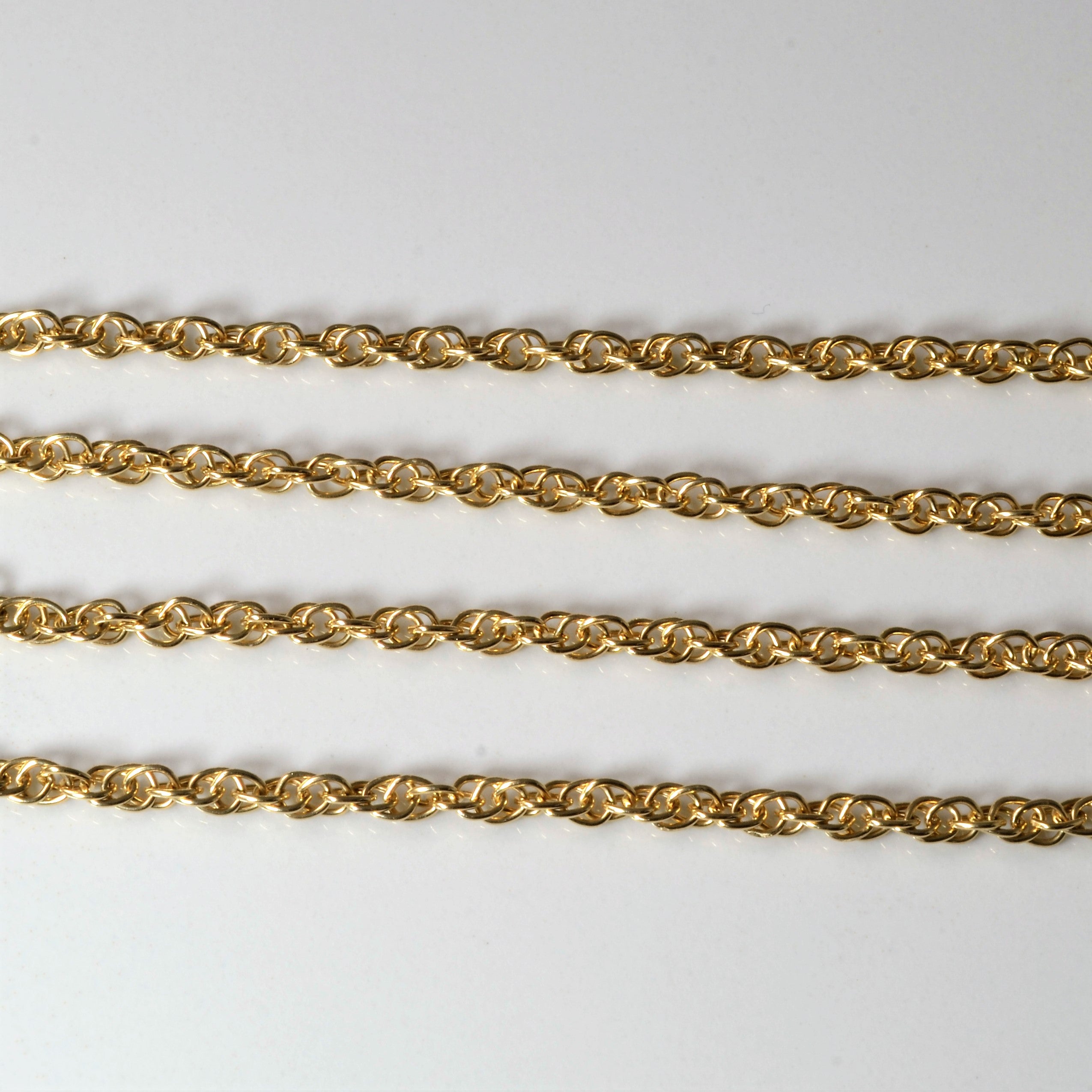 10K Yellow Gold Prince of Wales Chain Necklace for Men - 18 Inch Classic Cable Link Chain - Perfect for Gifts, Weddings & Everyday Wear
