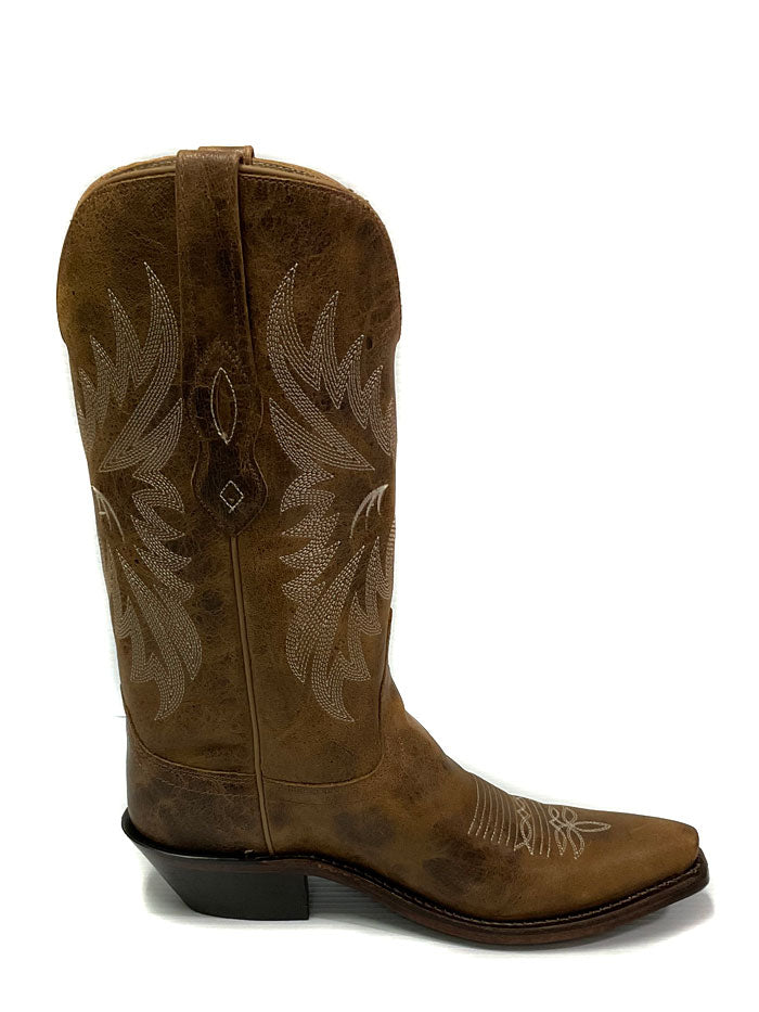 Old West LF1610 Women's Snip Toe Western Boots - Brown Cowgirl Boots for Country Dancing, Rodeo & Casual Wear