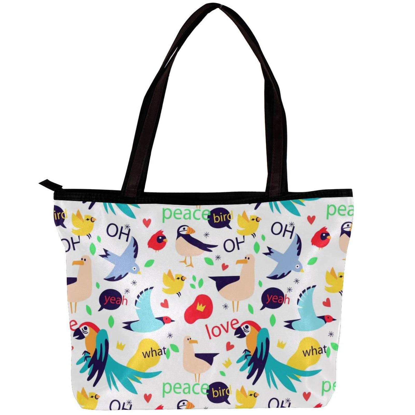Stylish Women's Goose Print Tote Bag with Inner Pouch - Lightweight Shoulder Handbag for Work, Travel & Shopping