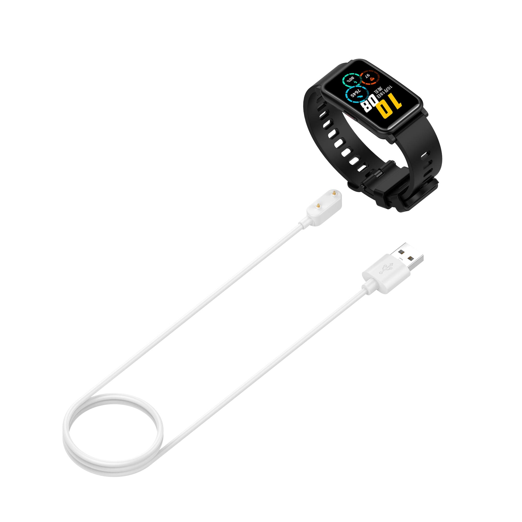 Smartwatch Charger Cable for Huawei Band 10/9/8/7/6 - Fast Magnetic Charging Dock for Fitness Trackers - Perfect for Home, Office & Travel Use