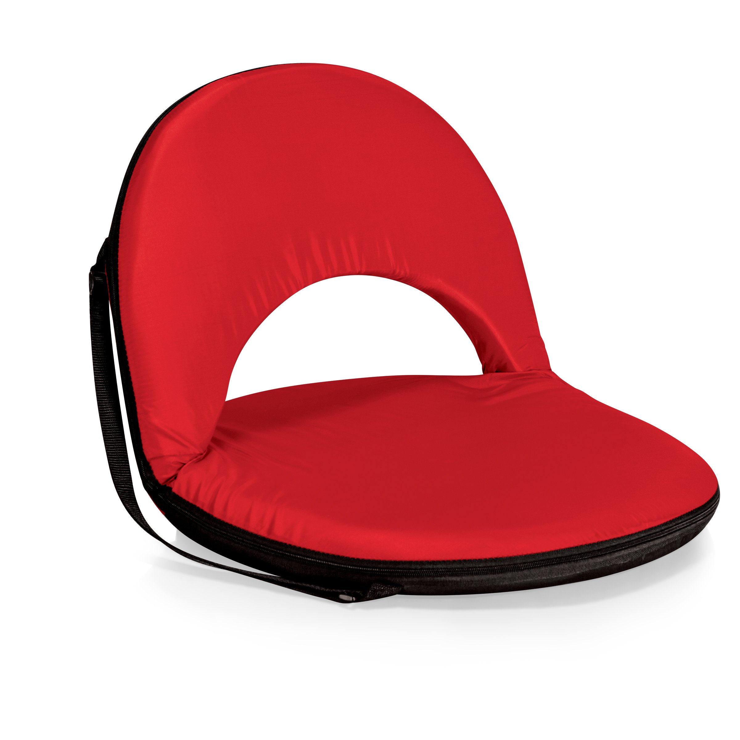 PICNIC TIME Oniva Stadium Seat - Reclining Bleacher Chair with Back Support, Portable Folding Seat for Sports Games, Beach, Camping & Outdoor Events (Red)