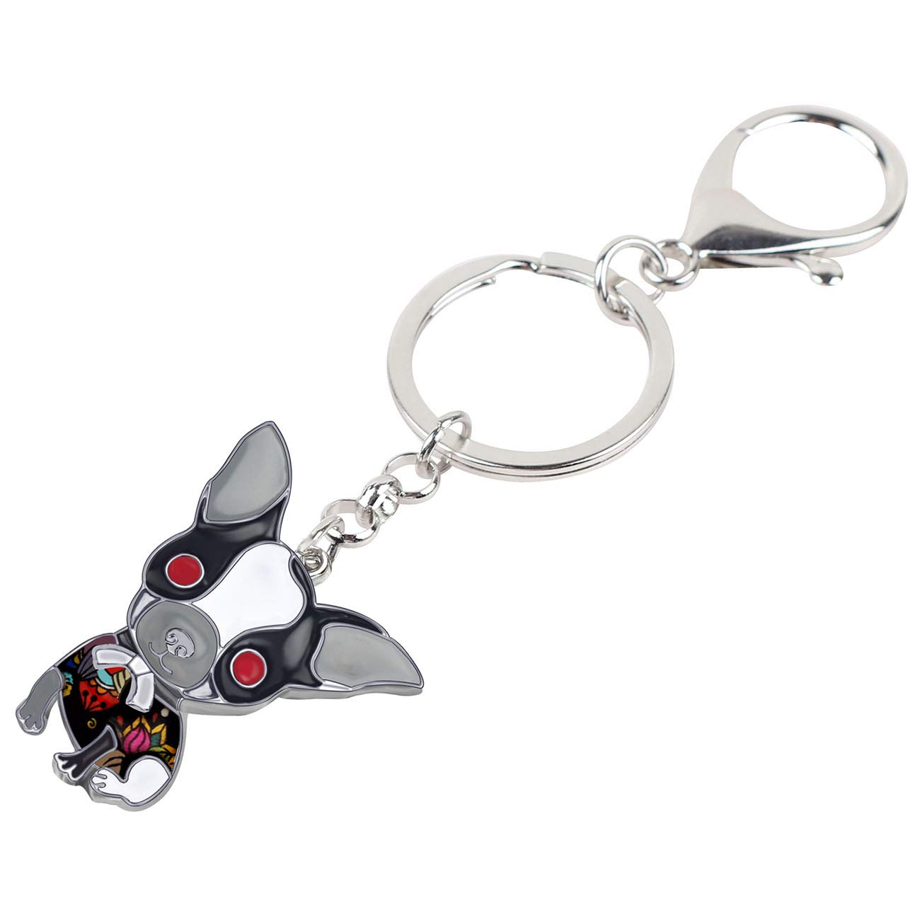 BONSNY Enamel Alloy Chihuahua Keychain - Cute Dog Charm for Women's Jewelry, Car Keys, Purse & Handbag Accessories | Perfect Gift for Pet Lovers & Fashion Accessory