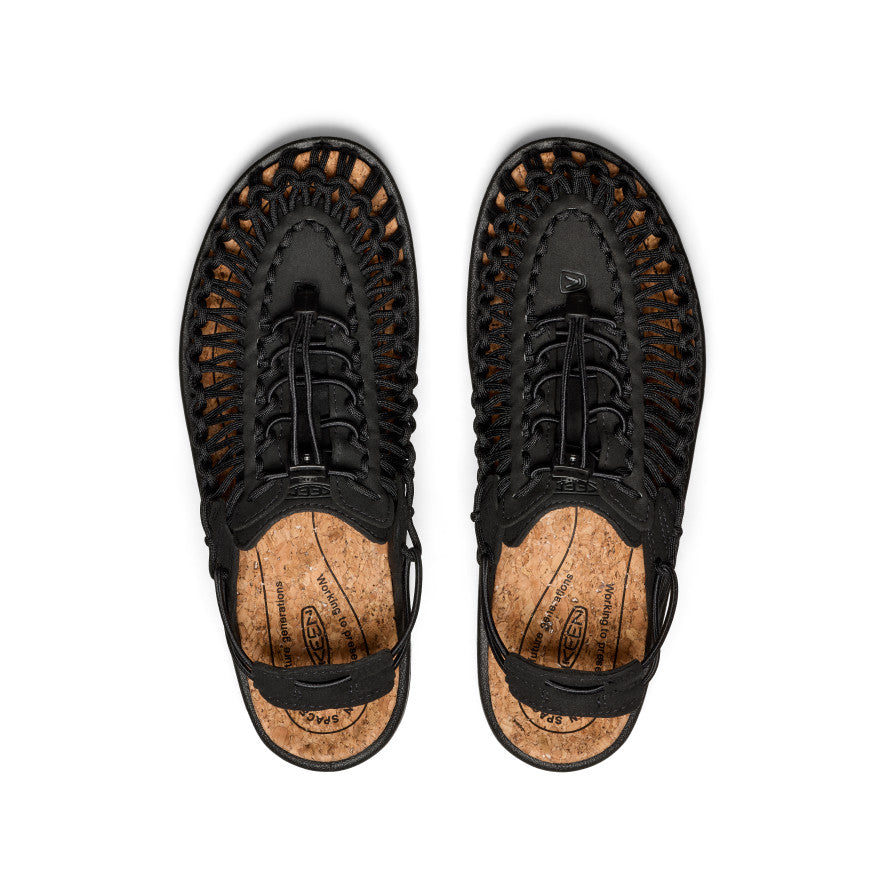 UNEEK II Convertible Sandals for Men & Women | Black/Black | Comfortable Outdoor & Indoor Shoes for Hiking, Travel, and Casual Wear