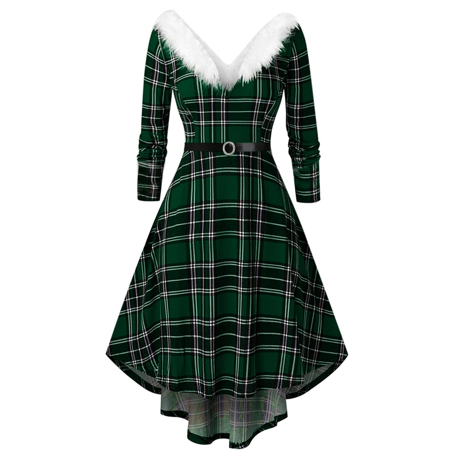 Gothic Plus Size Women's Long Sleeve Swing Dress - Vintage Halloween Party Costume & Cocktail Dress for Women | Perfect for Halloween Parties, Cosplay Events, and Gothic Fashion Lovers