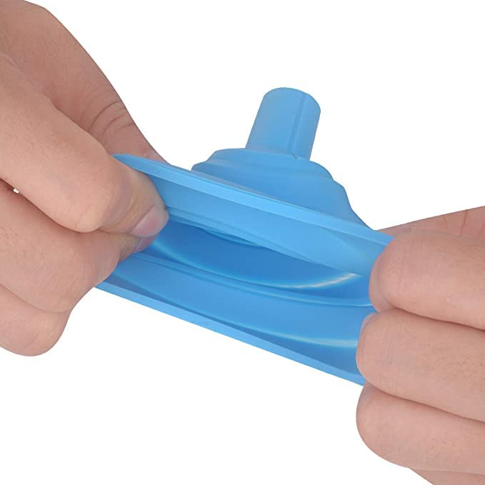 BHUMA Collapsible Silicone Funnel - Foldable Kitchen Funnel for Liquid & Powder Transfer - Reusable Water Bottle Funnel (2 Pack) - Perfect for Cooking, Baking, Camping & DIY Projects