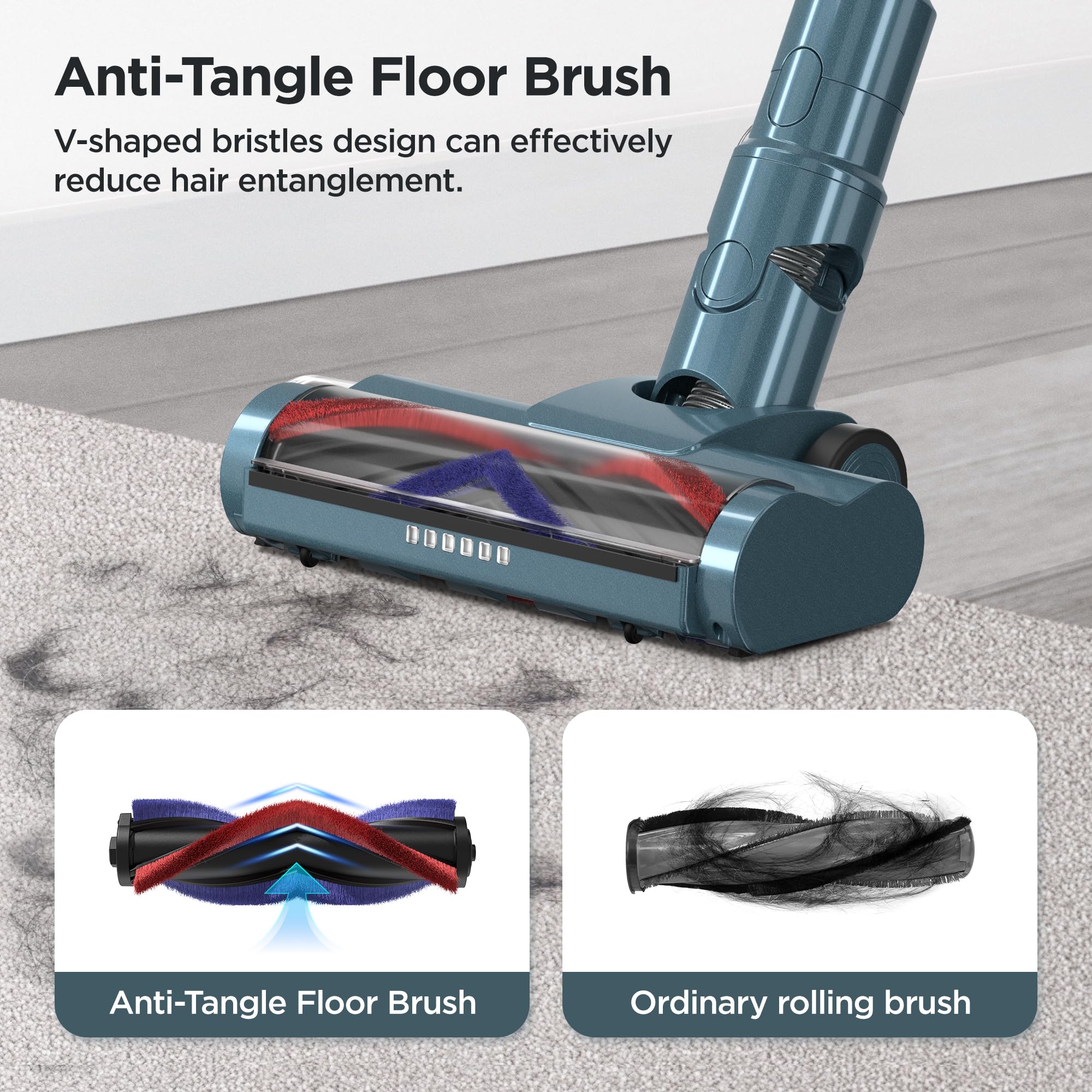 **Powerful 400W Cordless Stick Vacuum Cleaner - 33kPa Suction, Auto Mode, 50Min Runtime, LED Display, Rechargeable & Anti-Tangle - Lightweight for Home, Pet Hair, Carpets & Hard Floors - Perfect for Quick Cleanups & Pet Owners**