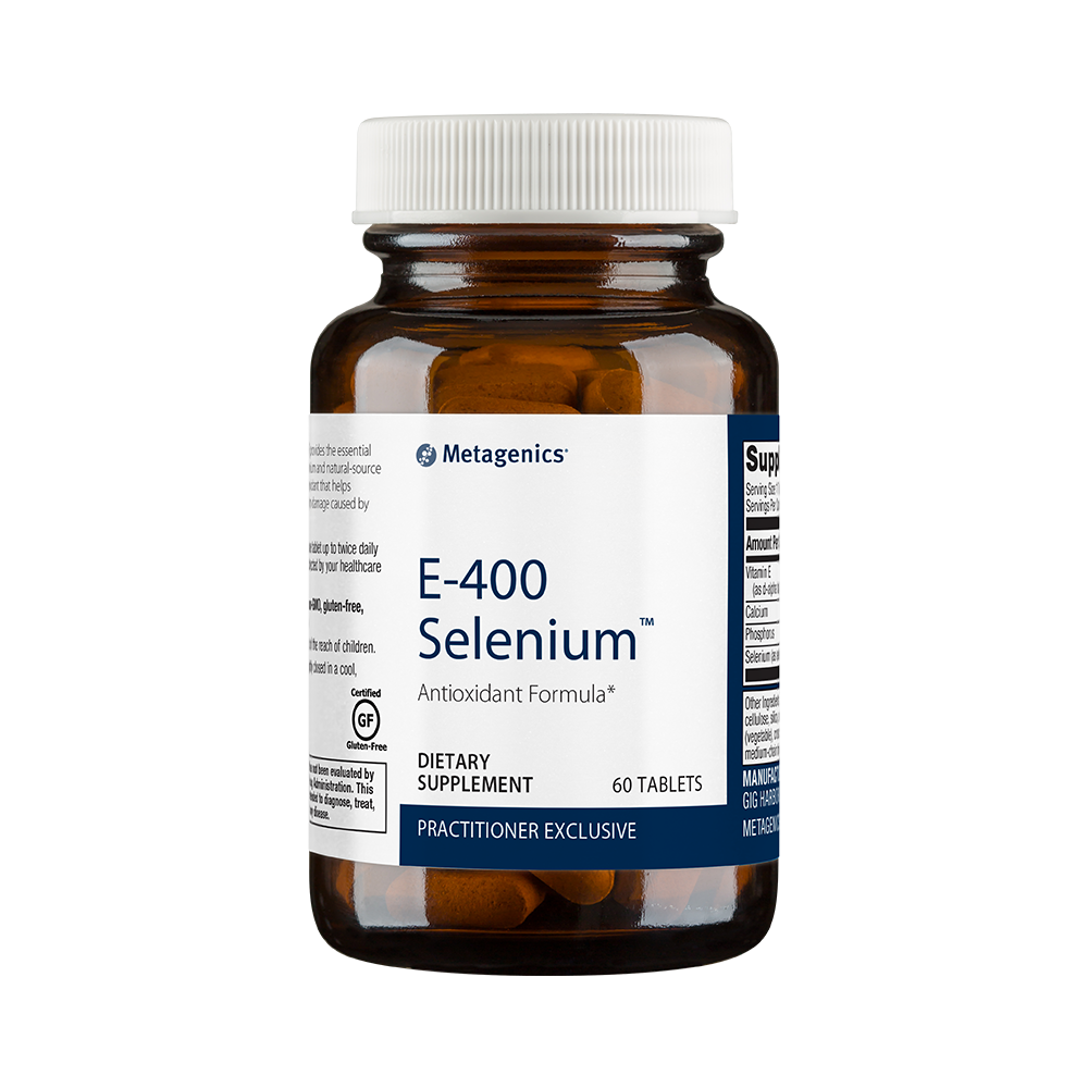 E 400 Selenium Supplement - 60 Capsules | Antioxidant Support for Immune System & Thyroid Health | Daily Wellness for Adults