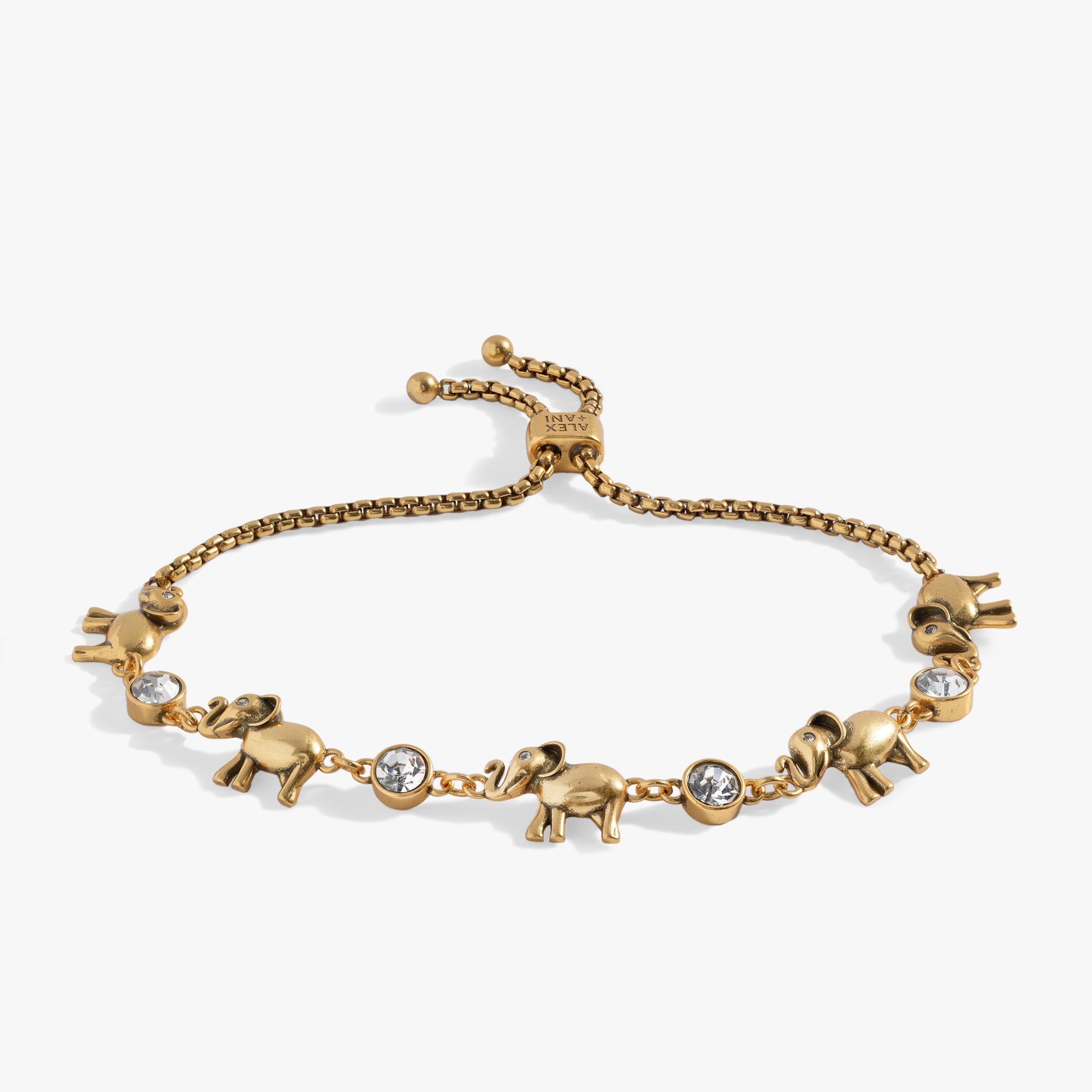 Elephant Crystal Bolo Bracelet for Women - Adjustable Beaded Boho Chic Jewelry - Perfect for Festivals, Parties & Everyday Wear