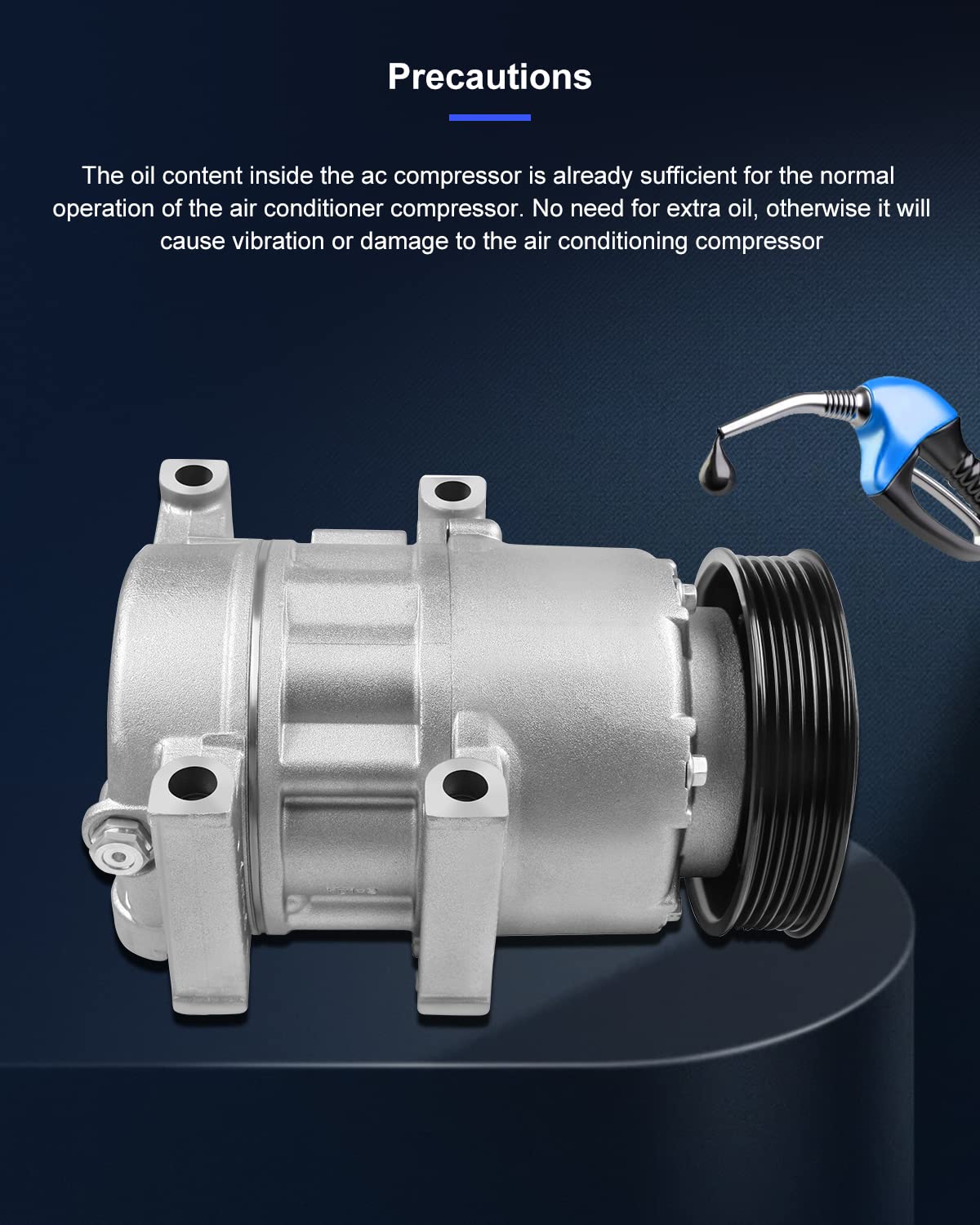ECCPP Air Conditioning Compressor for Hyundai Sonata 2012-2018 & Kia Optima 2.0L 2.4L - A/C Compressor with Clutch - Perfect for Summer Cooling & HVAC System Repair