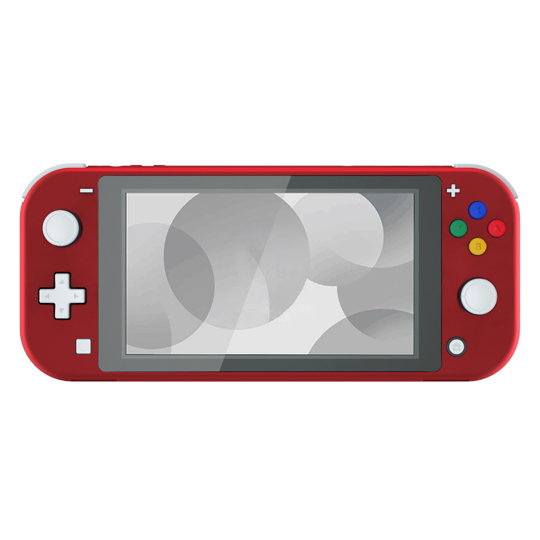 eXtremeRate Soft Touch Scarlet Red DIY Replacement Shell for Nintendo Switch Lite - Premium Controller Housing with Screen Protector | Custom Case Cover for NSL | Perfect for Gaming, Travel & Protection