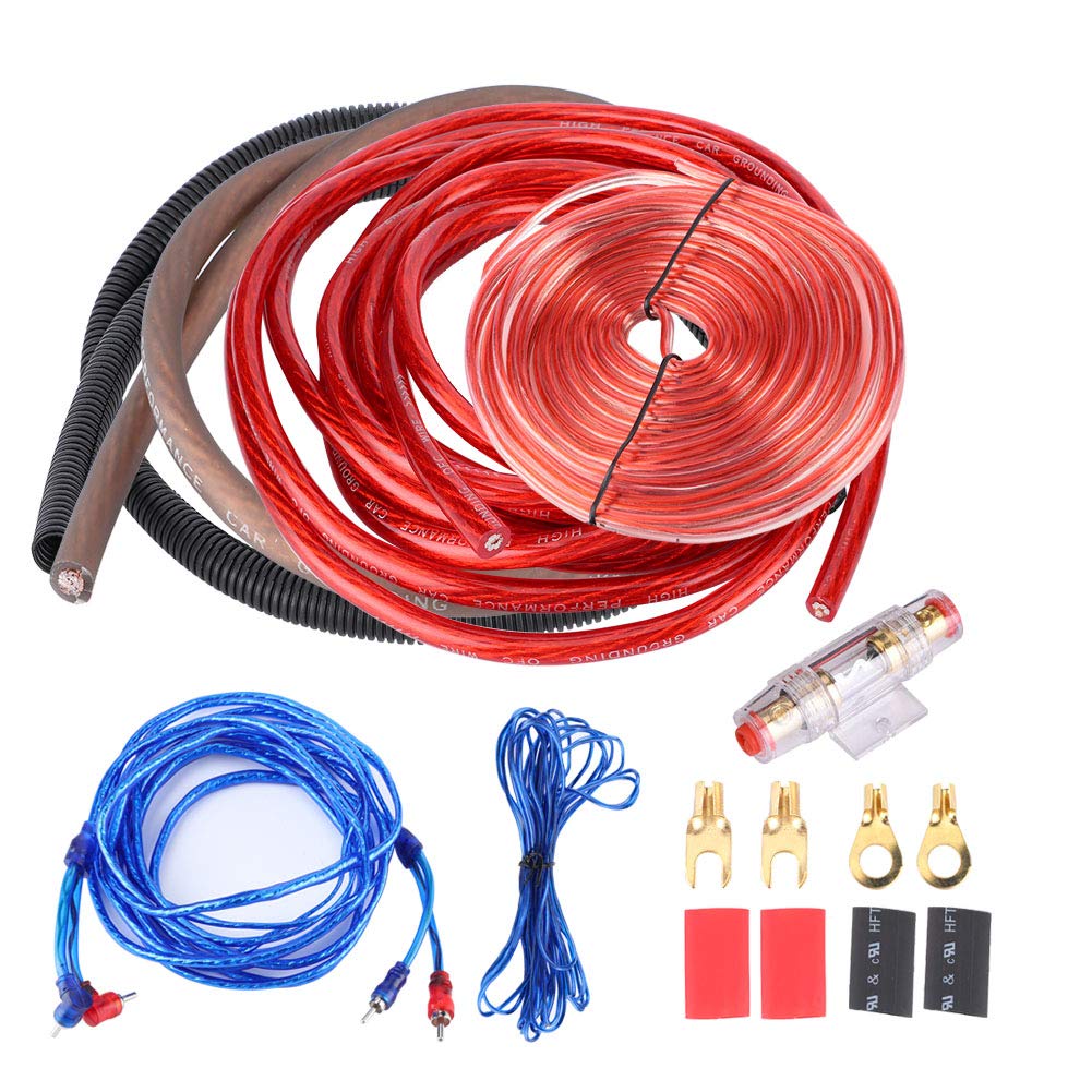 Akozon Universal 4 Gauge 2800W Car Audio Subwoofer Amplifier Speaker Cable Installation Kit - Professional Car Audio Modification Accessories for Enhanced Sound System | Perfect for DIY Car Stereo Upgrades & Vehicle Sound Enhancement