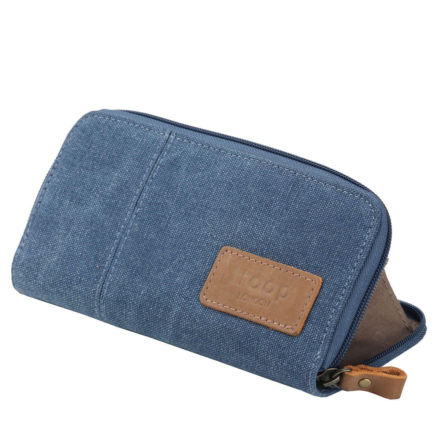 TRP0501 Troop London Canvas Zip Around Wallet for Men & Women - Stylish & Durable Travel Money Organizer for Everyday Use