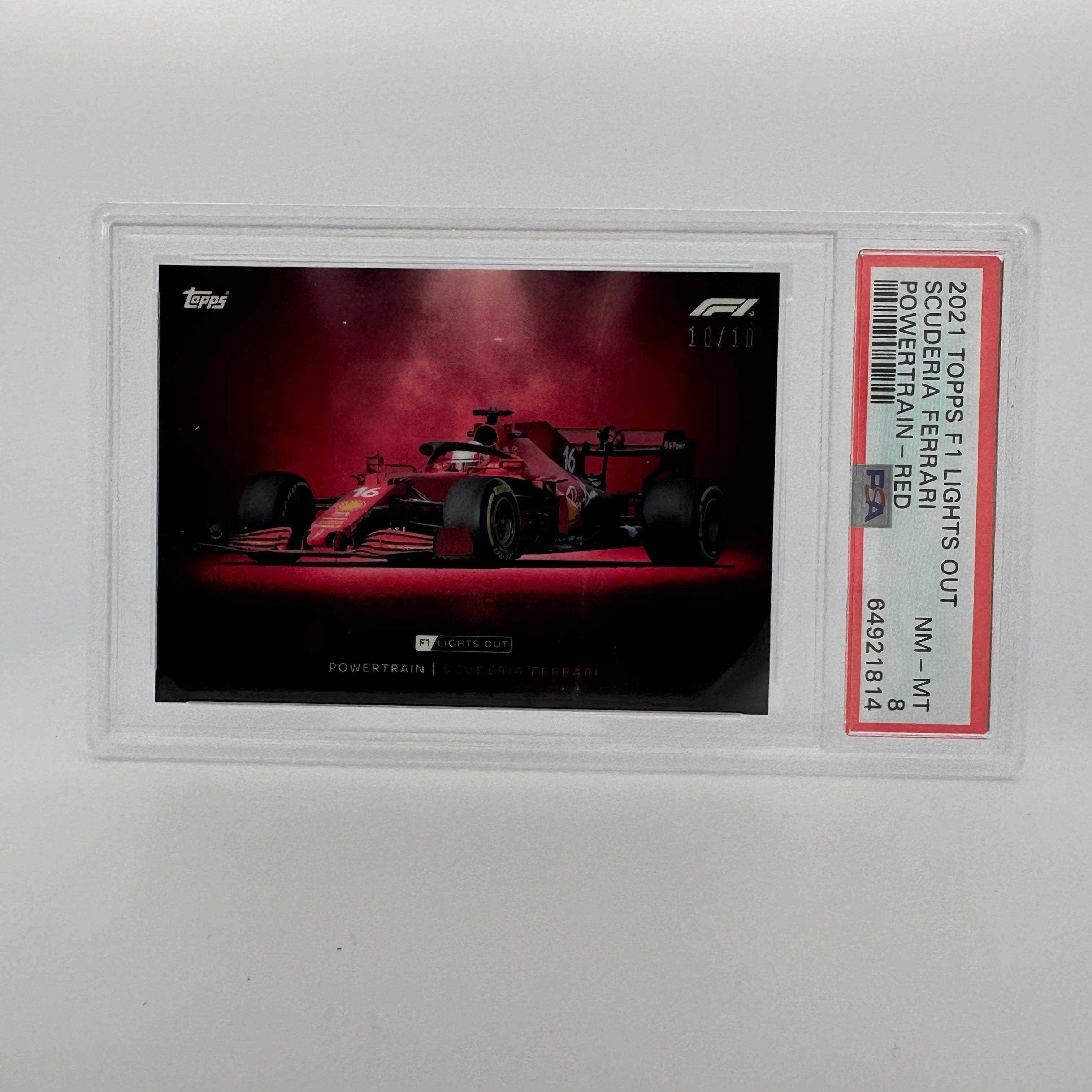 PSA 8 Graded 10/10 Scuderia Ferrari Powertrain Red - Perfect for Collectors, Racing Fans & Display Cases